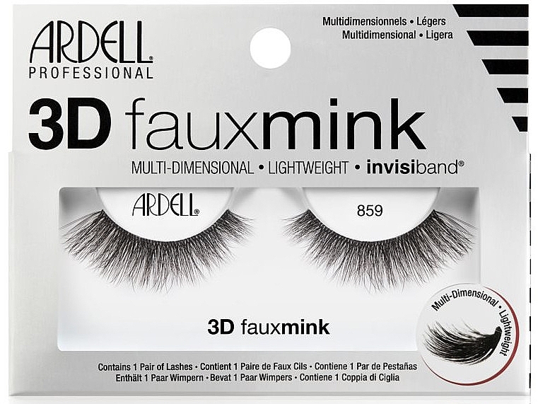 Flase Lashes - Ardell 3D Faux Mink 859 — photo N4