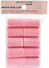 Fragrances, Perfumes, Cosmetics Velcro Rollers, 10 pcs - Revolution Haircare Mega Pink Velcro Heatless Rollers