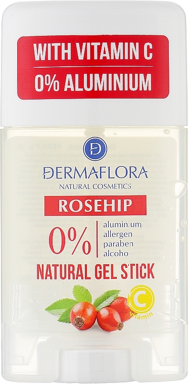 Rosehip Deodorant Stick - Dermaflora Natural Gel Stick Rosehip — photo N1