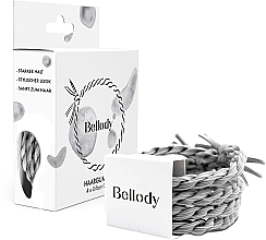 Fragrances, Perfumes, Cosmetics Elastic Hair Band, urban gray, 4 pcs - Bellody Original Hair Ties