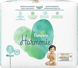 Diapers, size 3 (6-10 kg), 31 pcs - Pampers Harmonie — photo N13