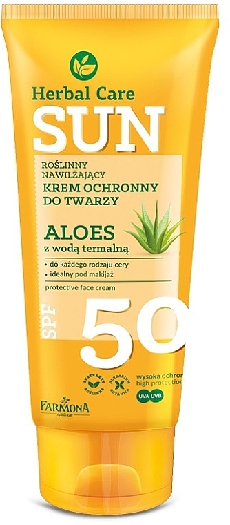 Protective Face Cream - Farmona Herbal Care Sun SPF 50 — photo N1