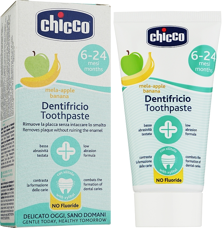 Apple & Banana Toothpaste, 6+ months, fluoride-free - Chicco — photo N5