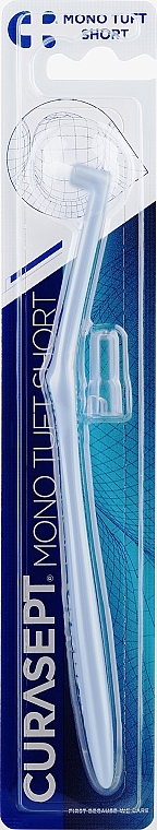 Single-Tufted Toothbrush, 6.5 mm, blue - Curaprox Curasept Mono Tuft Short Toothbrush — photo N1