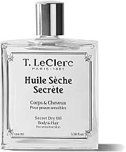 Fragrances, Perfumes, Cosmetics ドライボディ＆ヘアオイル - T. LeClerc Body & Hair Secret Dry Oil