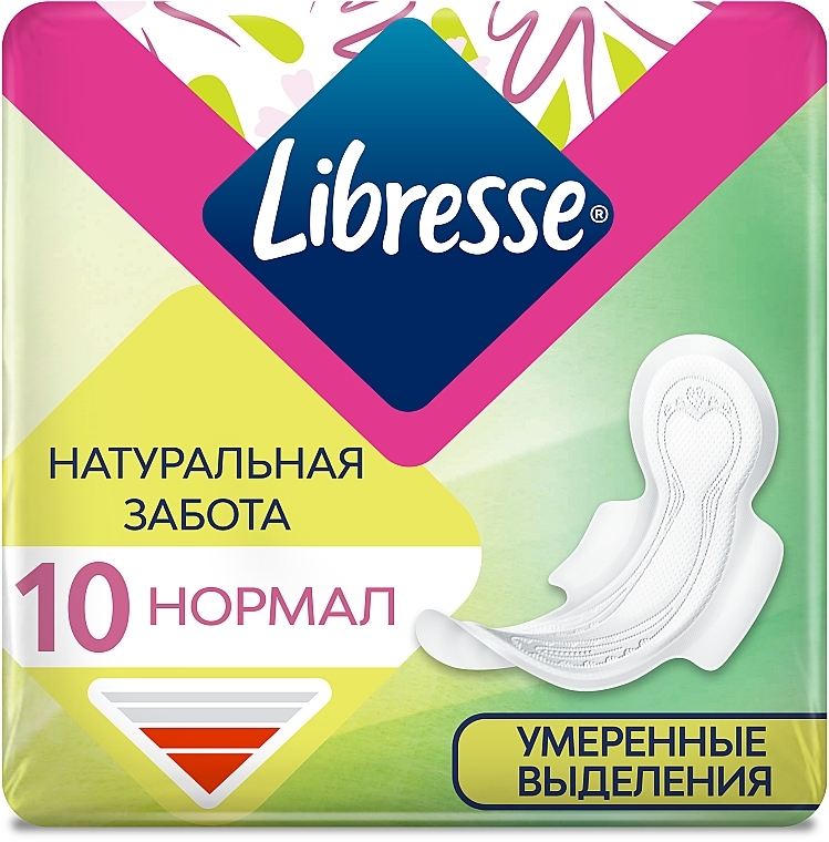 Sanitary Pads, 10 pcs - Libresse Natural Care Ultra Normal — photo N1