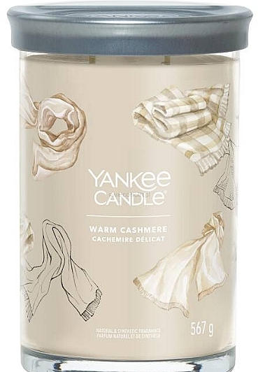 Scented Candle in Glass 'Warm Cashmere', 2 wicks - Yankee Candle Singnature — photo N1