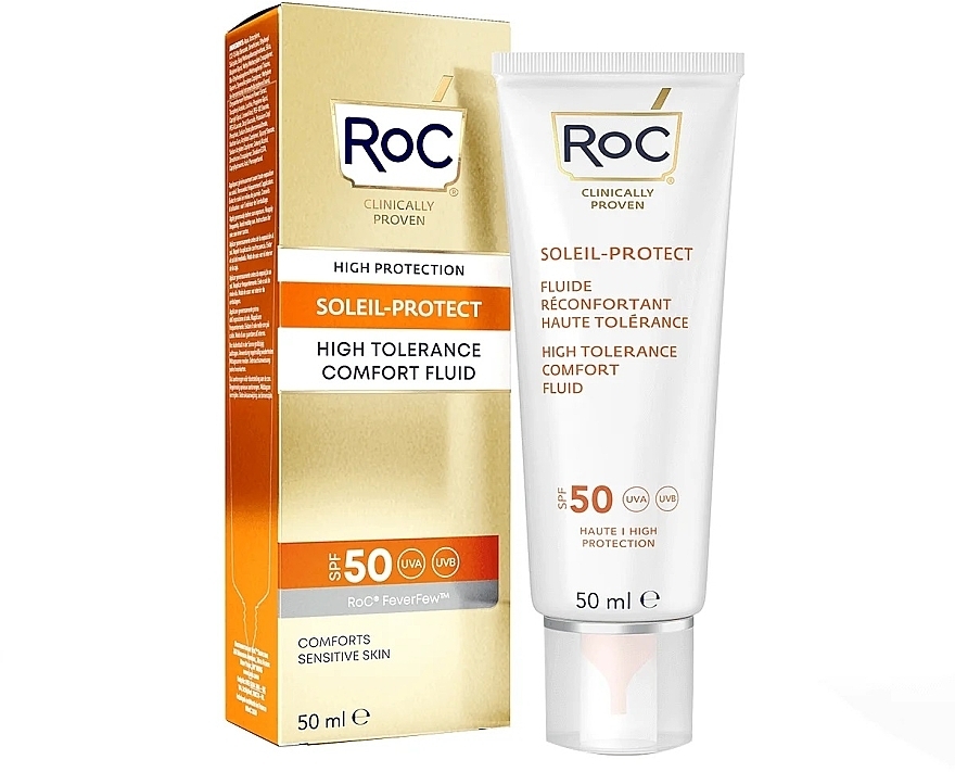 Fluid for Sensitive Skin - RoC Soleil Protect High Tolerance Fluid SPF 50 — photo N1