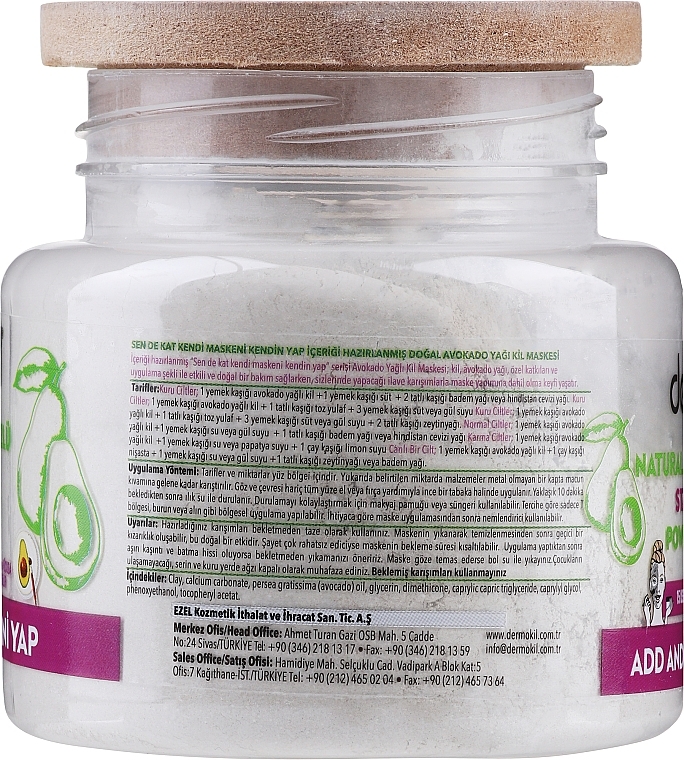 Clay Mask with Avocado Powder - Dermokil Avocado Powder Clay Mask — photo N2