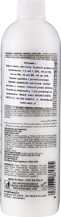 Emulsion Oxidant - Fanola Acqua Ossigenata Perfumed Hydrogen Peroxide Hair Oxidant 30vol 9% — photo N6