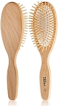 Fragrances, Perfumes, Cosmetics Wooden Massage Hair Brush 01921, oval - Eurostil Oval Brush Grande