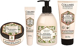 Fragrances, Perfumes, Cosmetics Set - Collines De Provence Almond Butter (shr/gel/200ml + soap/300ml + b/balm/150ml + lips/balm/15ml)