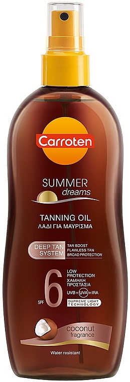 Tan Oil - Carroten Summer Dreams Tanning Oil Deep Tan SPF6 Coconut — photo N1