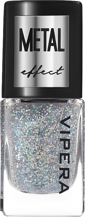 Nail Top Coat with Particles - Vipera Top Coat Metal Effect — photo N1