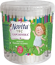 Fragrances, Perfumes, Cosmetics Cotton Swabs in a Jar, 200 pcs - Novita Delicate