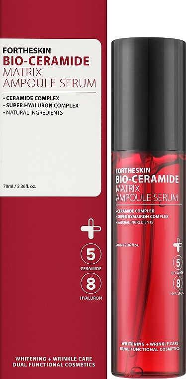 Ceramide Face Serum - Fortheskin Bio Ceramide Matrix Ampoule Serum — photo N2