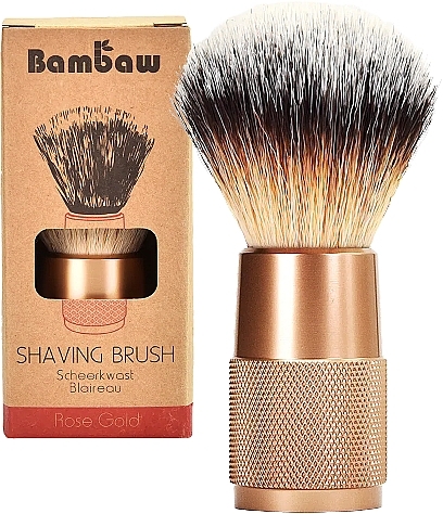 Shaving Brush, rose gold - Bambaw Vegan Shaving Brush Rose Gold — photo N2
