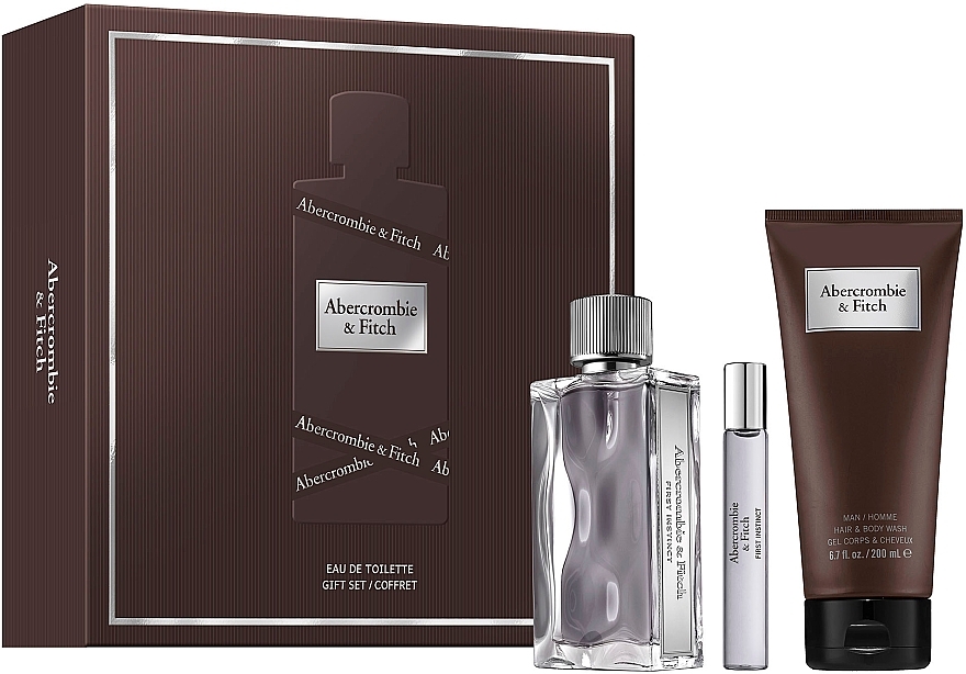 Abercrombie & Fitch First Instinct - キット (edt/100ml + edt/15ml + sh/gel/200ml)	 — photo N1