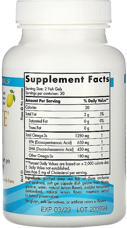 Dietary Supplement Softgels "Omega 3", 1280mg - Nordic Naturals Ultimate Omega Xtra Lemon — photo N3