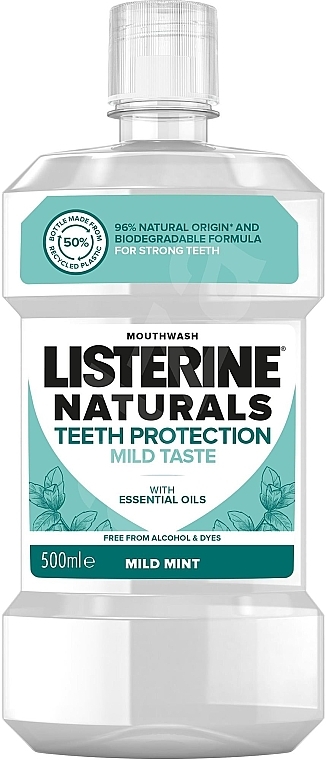 Mouthwash with Essential Oils "Naturals" - Listerine Naturals Teeth Protection — photo N2