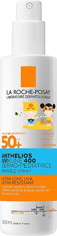 Kids Sunscreen Face and Body Spray SPF50+ - La Roche-Posay Anthelios UV Mune 400 Spray — photo N1