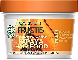 Fragrances, Perfumes, Cosmetics Regenerating Mask for Damaged Hair - Garnier Fructis Hair Food Papaya