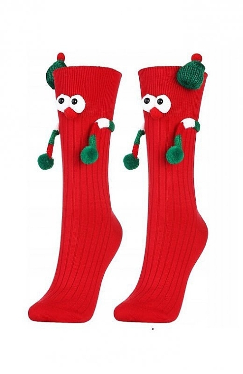 Christmas Socks with Handles, SLS250-013, red - Moraj — photo N2