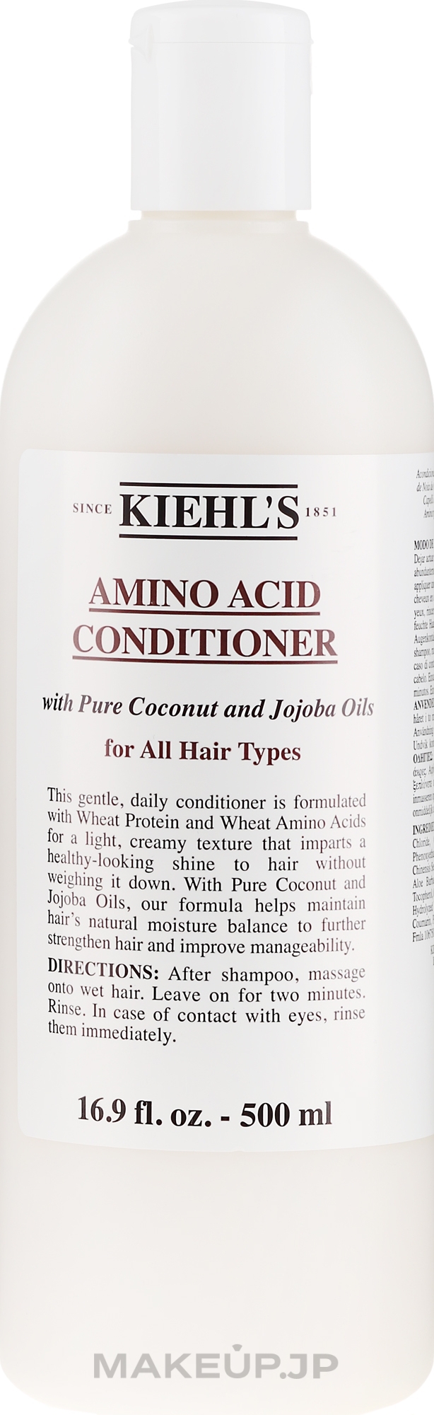 Amino Acids Conditioner for All Hair Types - Kiehl's Amino Acid Conditioner With Pure Coconut Oil — photo 500 ml