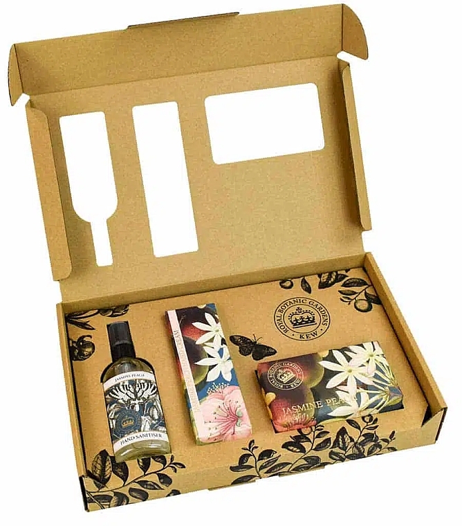 Set - The English Soap Company Kew Gardens Jasmine Peach Hand Care Gift Box — photo N2