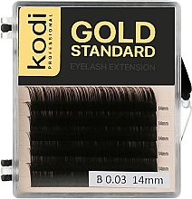 Gold Standard B 0.03 False Eyelashes (6 rows: 14 mm) - Kodi Professional — photo N1