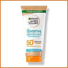 Sunscreen Body Milk for Sensitive Skin - Garnier Ambre Solaire Sensitive Advanced SPF 50+ — photo N2