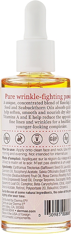 Anti-Wrinkle Vitamins A & E Oil - Derma E Anti-Wrinkle Treatment Oil — photo N14