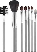 Fragrances, Perfumes, Cosmetics Makeup Brush Set, 7 pcs, silver - Avenir Cosmetics