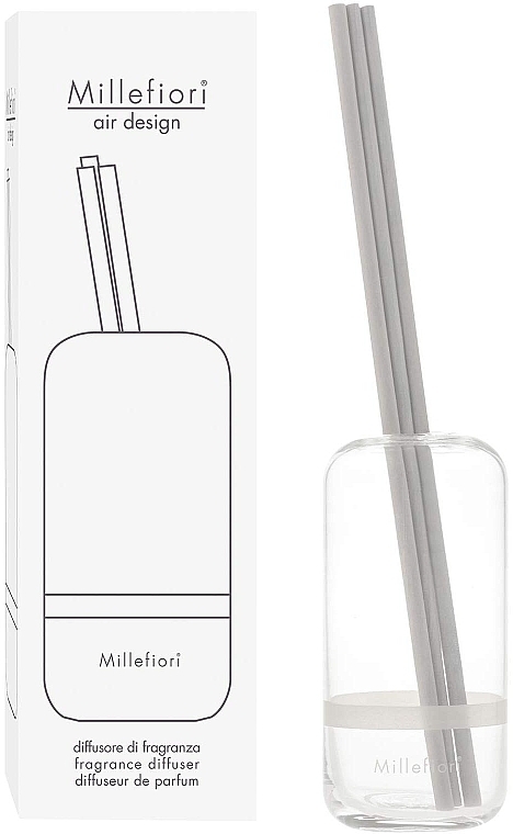 Glass Bottle for Reed Diffuser - Millefiori Milano Air Design Capsule Clear — photo N2