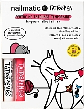 Temporary Tattoo Set - Nailmatic Tattopen Duo Set The Cat By Ami Imaginaire — photo N1