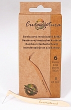 Bamboo Interdental Brushes, size B (0,5 mm), 6 pcs - Curanatura Interdental Toothbrush — photo N1
