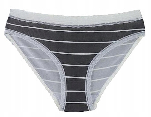 Lace Panties 'Figi', black with stripes - Moraj — photo N1