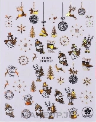 Self-Adhesive Nail Stickers 'Christmas' - Deni Carte — photo F688