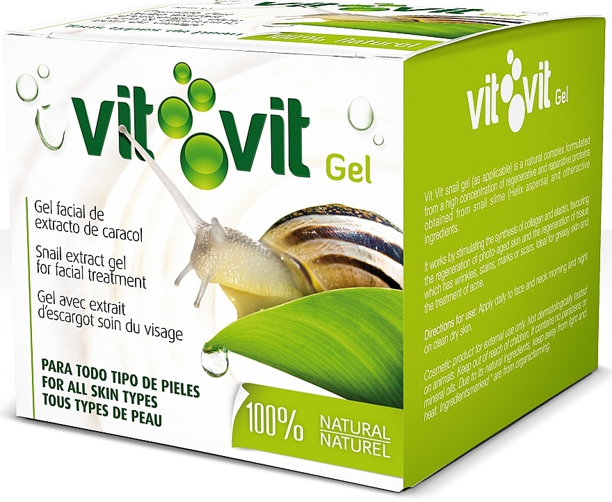Facial Gel "Vit Vit" - Diet Esthetic Organic Snail Gel Vit Vit — photo N5