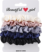 Fragrances, Perfumes, Cosmetics Satin Scrunchie Set, 5 pcs - Yeye