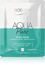 Fragrances, Perfumes, Cosmetics Moisturizing Cleansing Facial Sheet Mask - Biotherm Aqua Pure Flash Mask