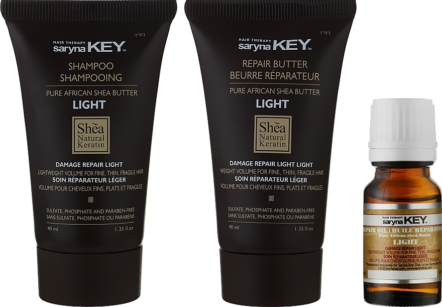 Hair Recovery Set, lightweight formula - Saryna Key Damage Repair (mask/40ml + shm/40ml + oil/10ml) — photo N2