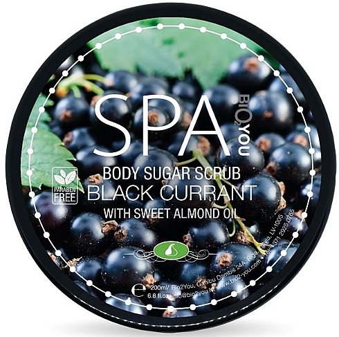 Black Currant Sugar Body Scrub - Bio2You Body Sugar Scrub — photo N1