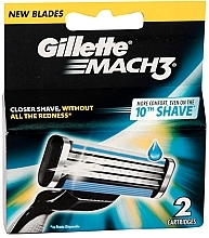 Shaving Razor Refills, 2 pcs. - Gillette Mach3 — photo N2