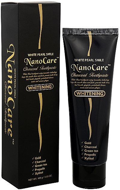 Toothpaste - VitalCare White Pearl NanoCare Black Gold Toothpaste — photo N1