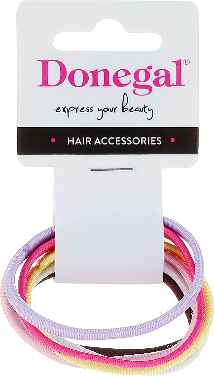 Elastic Hair Bands, FA-9934, colored, 6 pcs - Donegal — photo N1