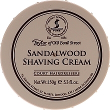 Shaving Cream "Sandalwood" - Taylor of Old Bond Street Sandalwood Shaving Cream Bowl — photo N1