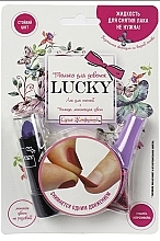 Fragrances, Perfumes, Cosmetics Set, purple lipstick + purple nail polish #15K - Lukky