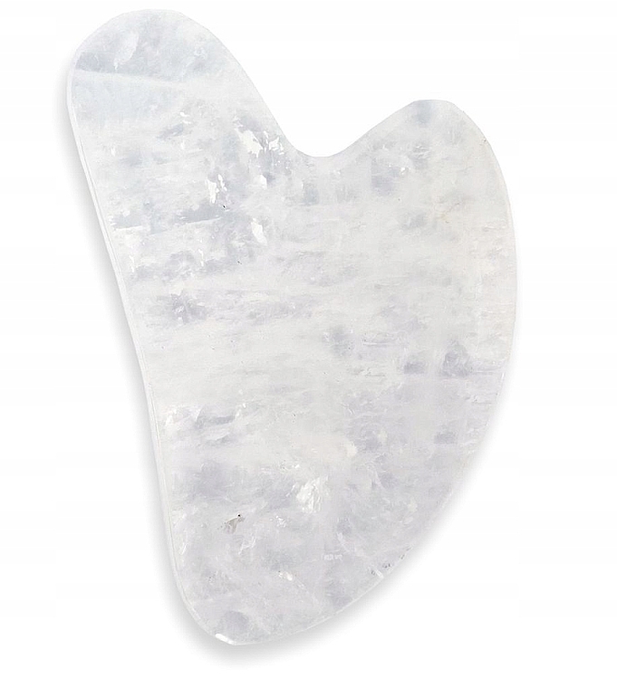 Quartz Facial Massager, white - Lewer White Quartz Gua Sha — photo N1