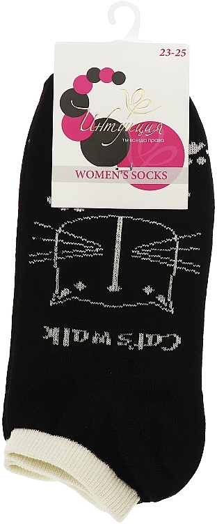 Women Socks "184", black - Intuicia — photo N1